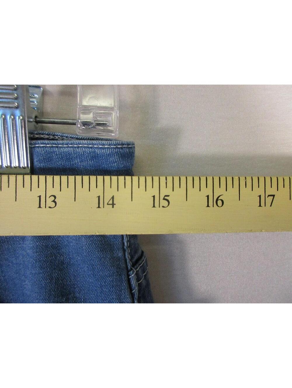 Unbranded Womens High Waist Cotton Denim Jeans Flare Leg Pockets Size XS Blue - Picture 2 of 6